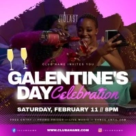 Pink Galentine's Day Invitation Instagram Vid template