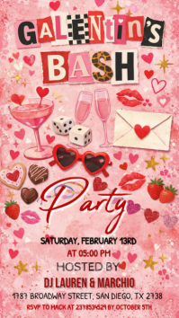 Pink Galentine's Day Party Instagram Story template