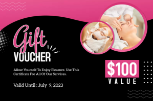 Pink Gift Voucher Certificate Template Label