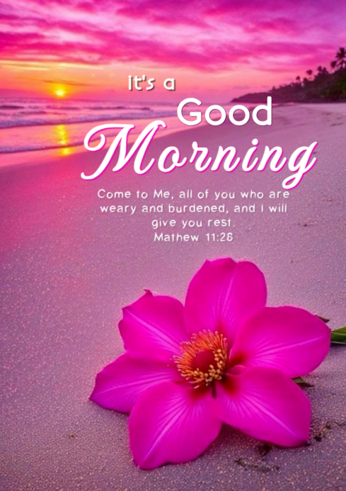 Pink Good Morning A4 Template | PosterMyWall