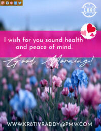 Cor-de-rosa Pink  Good Morning  Flyer (us Letter) Flyer Template