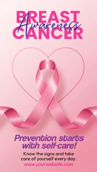 Rose Breast Cancer Awareness Historia de Instagram Template