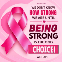 Pink Breast Cancer Awareness Square Template