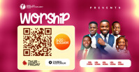 Pink Gradient Church Flyer  Facebook Event Cover template