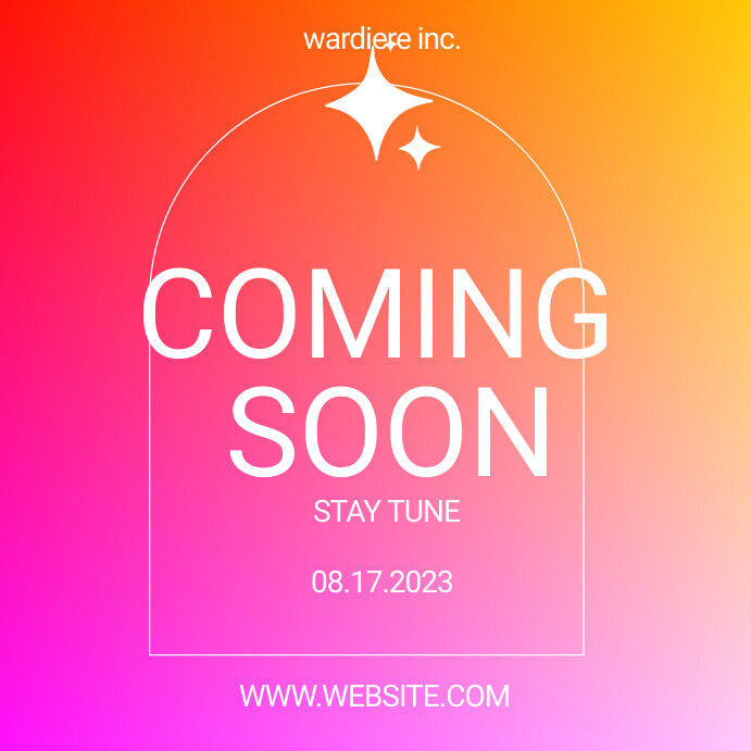 Pink Gradient Coming Soon Instagram Post Template | PosterMyWall