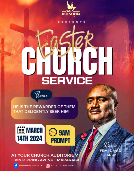 Easter Church Service Template | PosterMyWall
