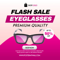 Pink Gradient Flash Sale Eyeglasses Instagram Post template