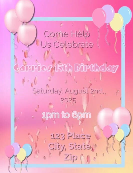 Pink Gradient Flyer Templat | PosterMyWall