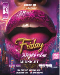 Pink Gradient Friday Night Vibes Instagram Portrait template