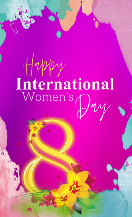 Copy of Pink Gradient Happy International Women's Day Us Legal ...