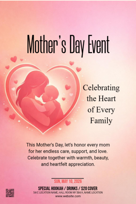 Copy of Pink Gradient Mother's Day Celebration Pinterest Graphic ...