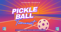 Pink Gradient Pickleball Tournament Facebook Event Cover template