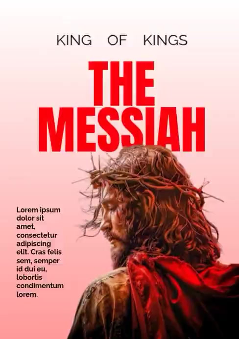 Copy of Pink Gradient Religious Event The Messiah | PosterMyWall