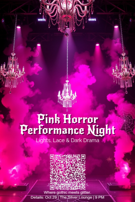 Copy of Pink Gradient The Glam Crypt Show Poster | PosterMyWall