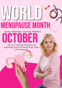 Pink Gradient World Menopause Month  A1 template