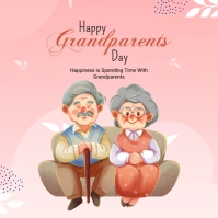 Pink  Grandparents Day Square (1:1) template
