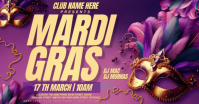 Pink Gras Mardi Event Facebook Shared Image template