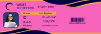 Pink Grunge Student Id Card Linkedin Banner template