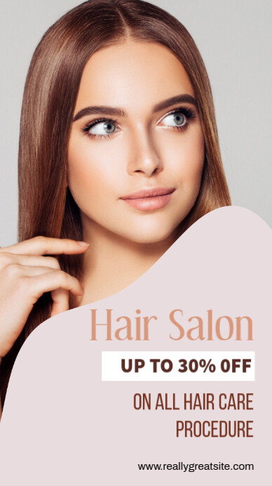 Pink Hair Salon Promotion Instagram Story template