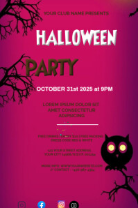 Rosa Halloween Party Poster Template