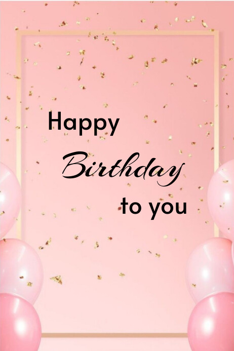 Pink Happy Birthday Poster Templat | PosterMyWall