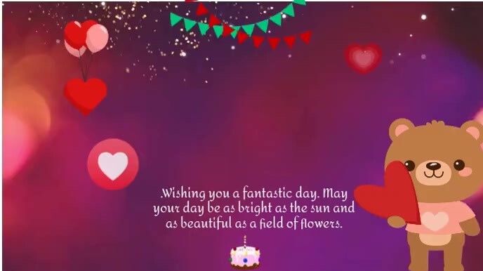 Pink Happy Friendship Day Digital Display (16 Ekran reklamowy (16:9) template