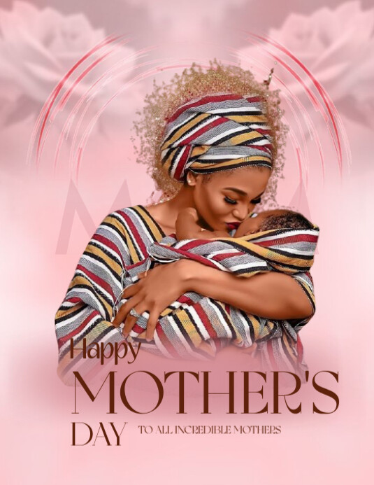 Pink Happy Mother’s Day  Flyer (us Letter) template