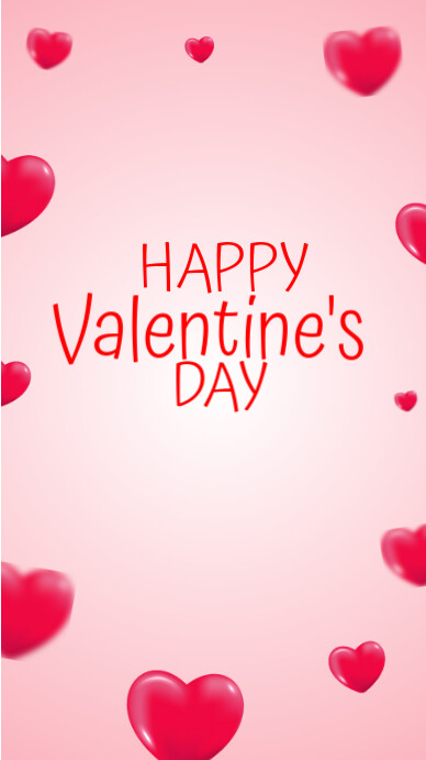 Pink  Happy Valentine's Day Template  Instagram Story