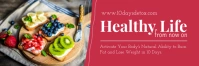 Pink Healthy Life Twitter Header Twitter-Kopfzeile template