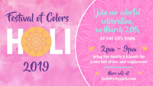 Pink Holi Festival Facebook Cover Video Facebook-covervideo (16:9) template