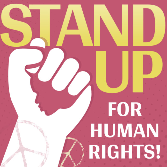 Pink Human Rights Instagram Image Template | PosterMyWall