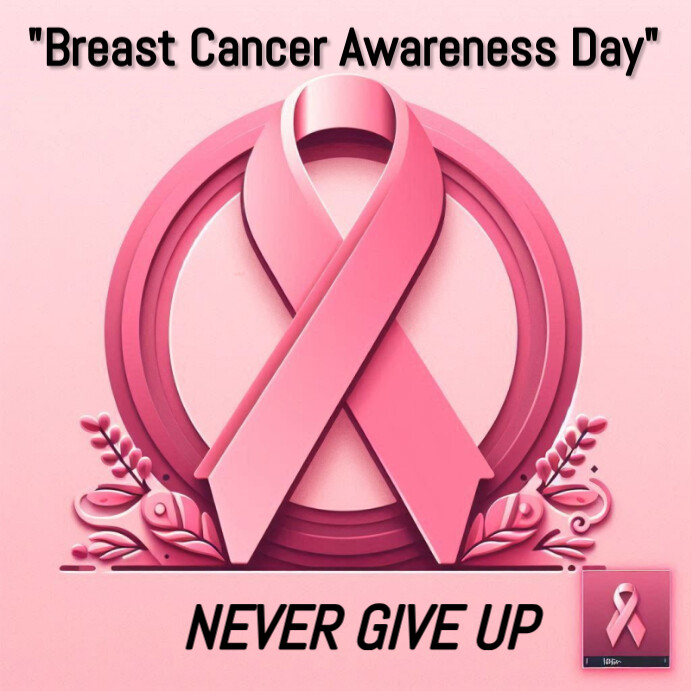 Pink Illustrative Breast Cancer Awareness In Templat | PosterMyWall