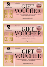 Pink Gift Voucher A4 Template