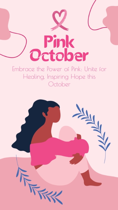 Plantilla de Pink Illustrative Pink October Your Story | PosterMyWall