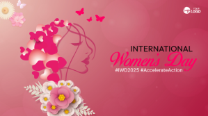Pink Illustrative Women's Day Wishes Twitter Post template