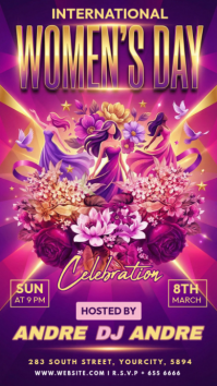 Pink International Women's Day Celebration Instagram Story template