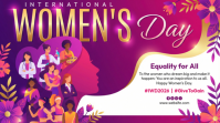Pink International Women's Day Digital Display template