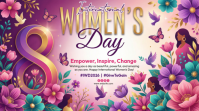 Pink International Women's Day Digital Display template