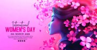 Pink International Women's Day Facebook Shared Image template