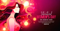 Pink International Women's Day Facebook Shared Image Video template