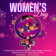 Pink International Women's Day Instagram Post Instagram-opslag template