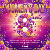 Pink International Women's Day Instagram Post template