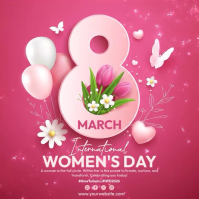 Pink International Women's Day Instagram Post Video template