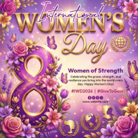 Pink International Women's Day Instagram Post template