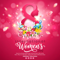 Pink International Women's Day Instagram Post template