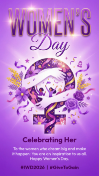 Pink International Women's Day Instagram Story template