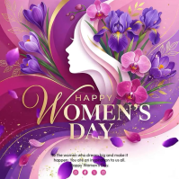 Pink International Women's Day Square (1:1) template