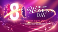 Pink International Women's Day Video Digital Display template
