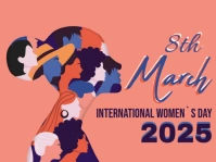 Pink International Women`s Day Yard Sign template