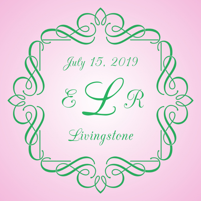 Pink Ivy Save the Date Instagram Post template